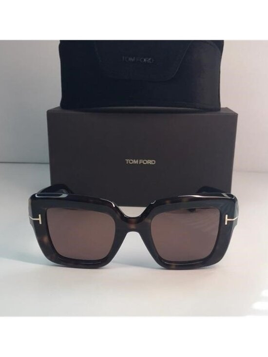 ?- New Authentic TOM FORD - ESME TF1157 SHINY DARK HAVANA Sunglasses main image 8